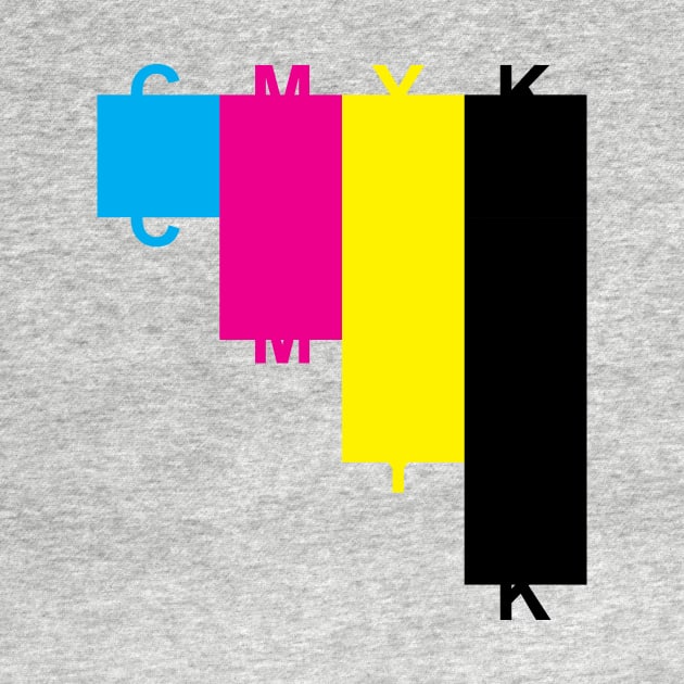 CMYK Cascading Blocks and Letters by KevinWillms1